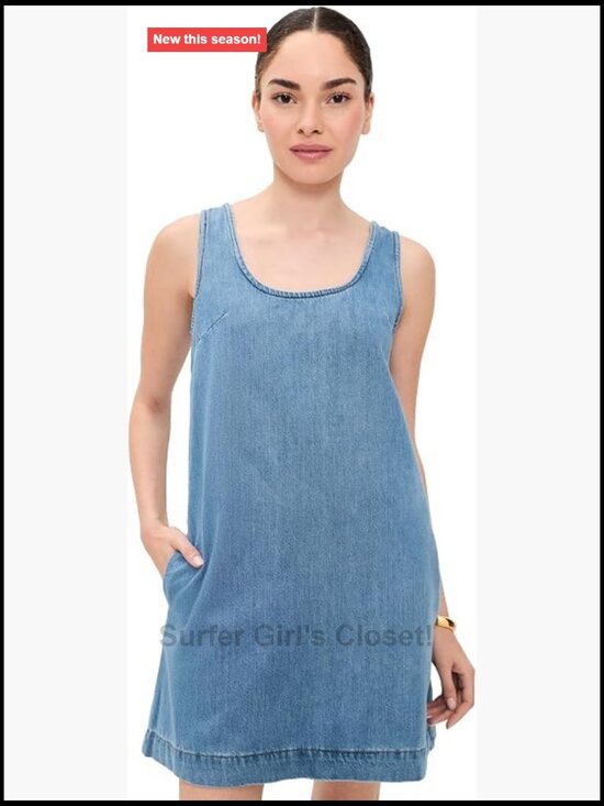 Dresses & Skirts - Women's Square Neck Sleeveless Mini Dress Cotton Tencel Casual